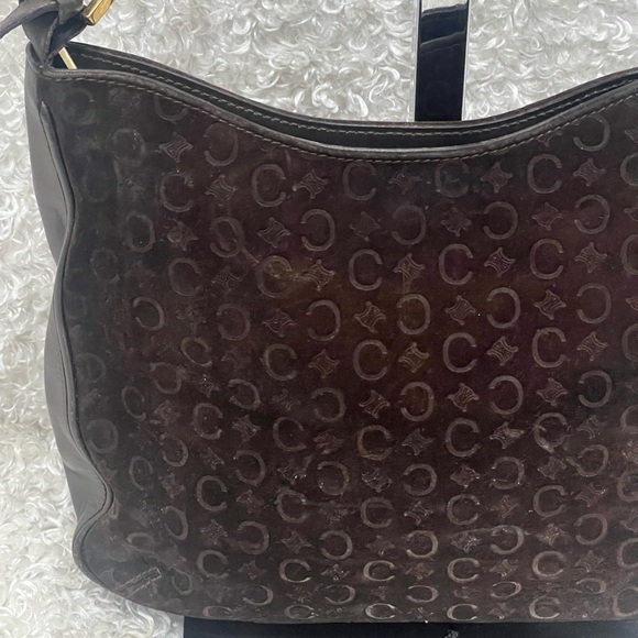 Celine Suede Leather C Logo Shoulder Bag - Picture 2 of 16
